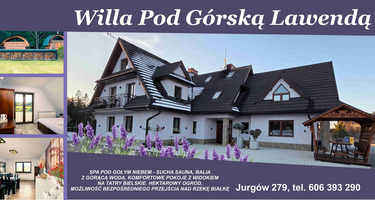 WILLA POD GÓRSKĄ LAWENDĄ - JURGÓW 5km od Białki Tatrzańskiej